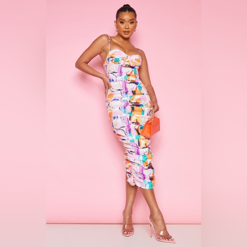 PrettyLittleThing Multicolor Abstract Dress